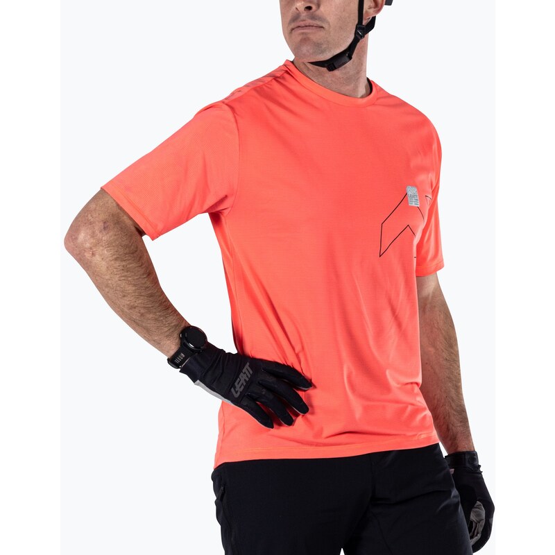 Pánský cyklistický dres Leatt MTB Trail 1.0 X-Flow neon