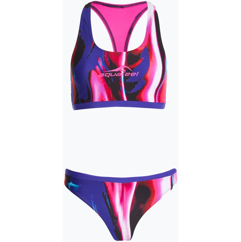 Dámské dvoudílné plavky aquafeel Racerback blue pink flames