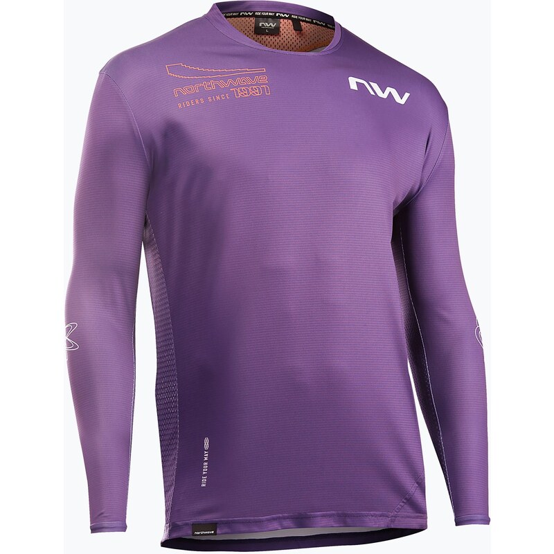 Pánský cyklistický dres Longsleeve Northwave Edge 2 dark purple