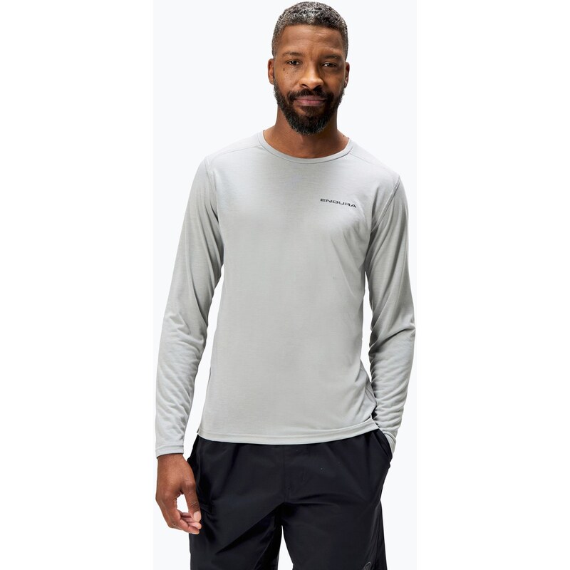 Pánský cyklistický dres Longsleeve Endura Loop Tech dreich grey