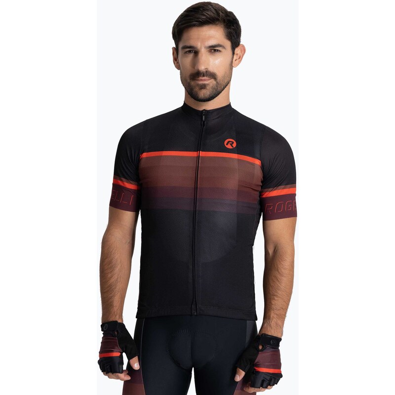 Pánský cyklistický dres Rogelli Hero II red / bordeaux / black
