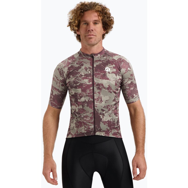 Pánský cyklistický dres Rogelli Essential Graphic II taupe /
