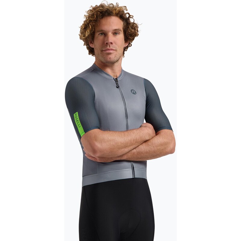 Pánský cyklistický dres Rogelli Fast purple / green