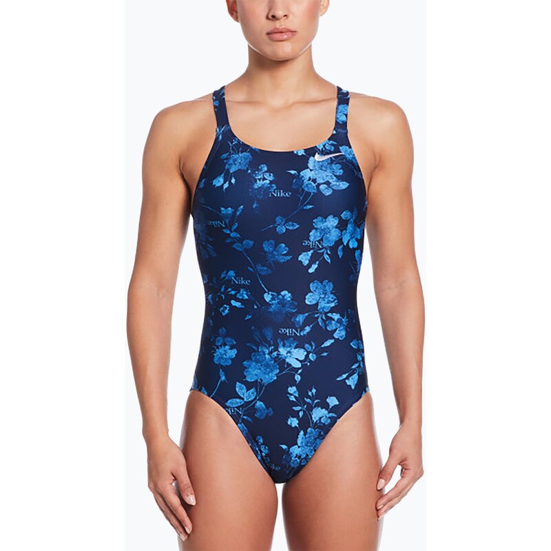 Dámské jednodílné plavky Nike Hydrastrong Fastback midnight navy