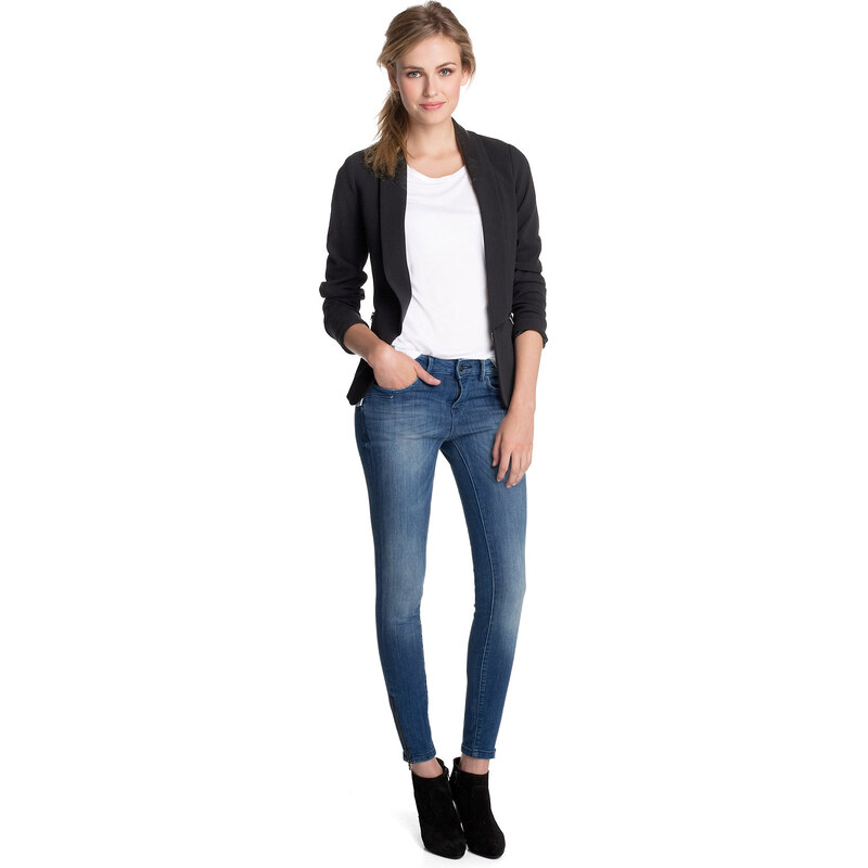 Esprit cropped stretch jeans + zip