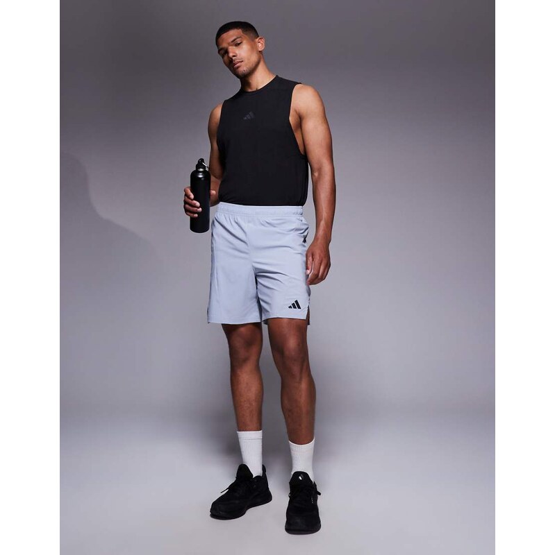 adidas performance adidas Training D4T knit shorts in grey