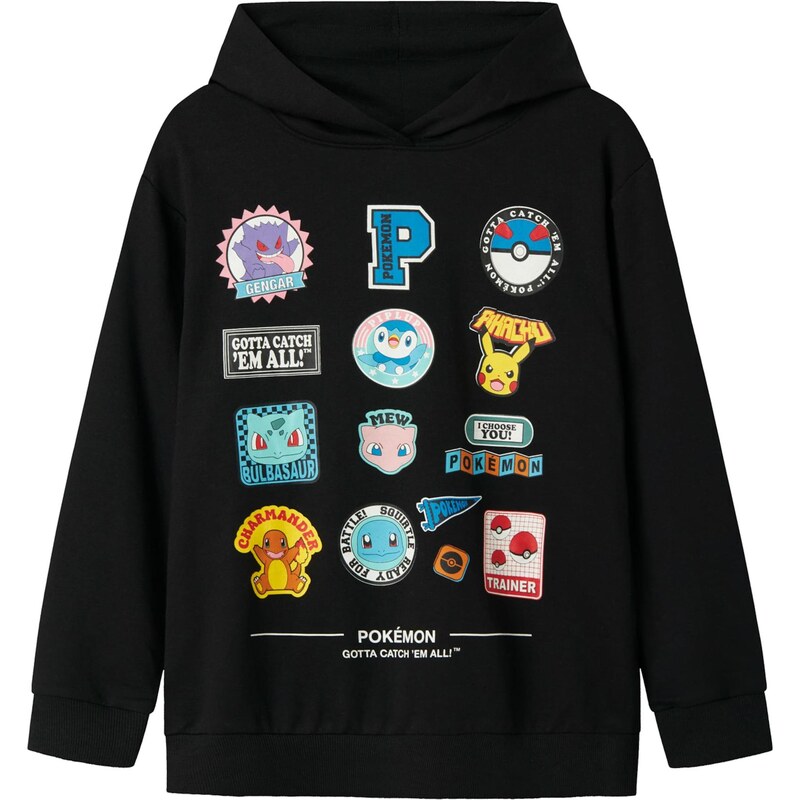 NAME IT Mikina NKMJimm Pokemon azurová / žlutá / červená / černá