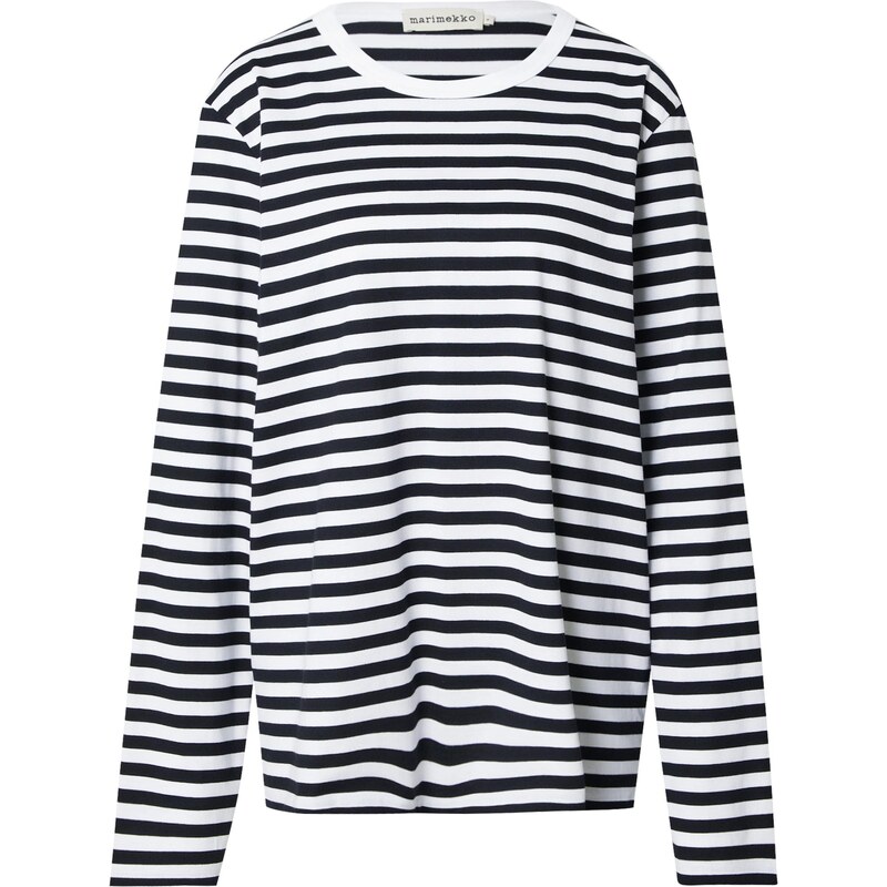 Marimekko Tričko TASARAITA marine modrá / bílá