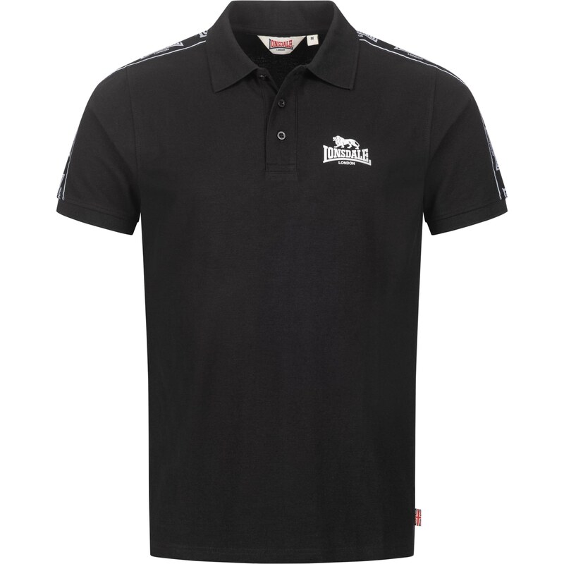 LONSDALE Tričko Setter černá / bílá