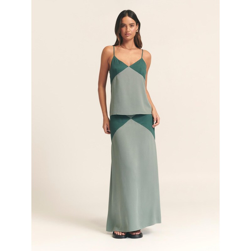 St MRLO Top SHADOW CAMI smaragdová / pastelově zelená 108503903