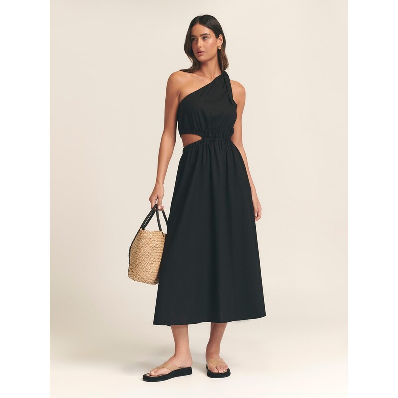 St MRLO Šaty AMILE MIDI DRESS černá