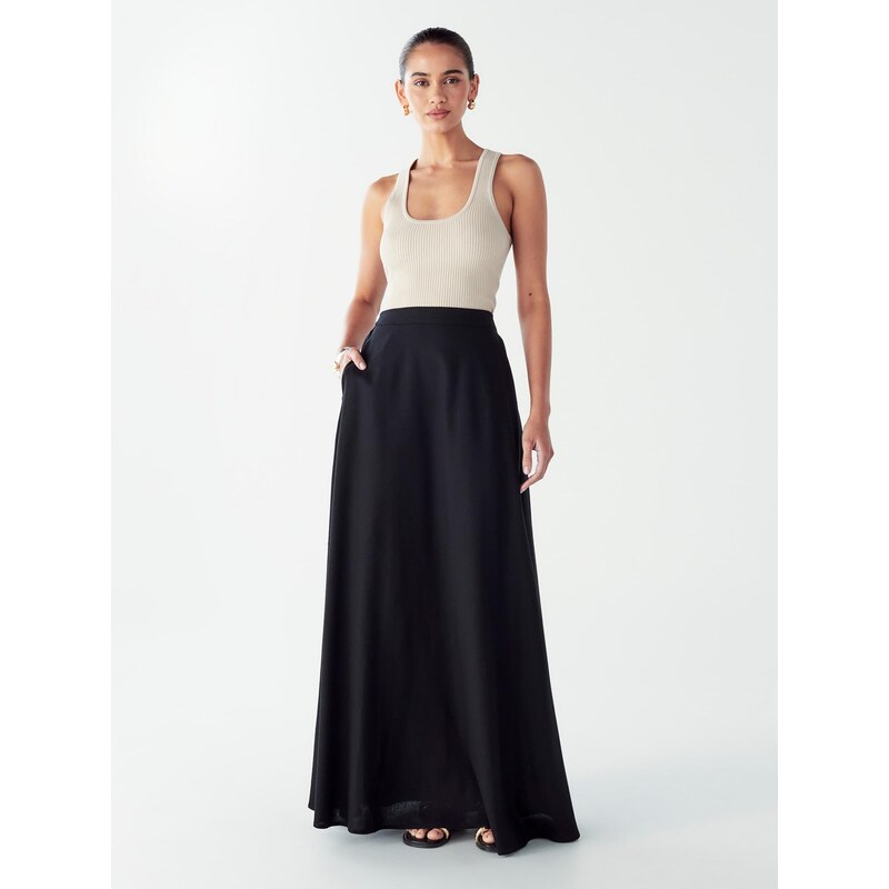 Willa Sukně ISLA MAXI SKIRT černá