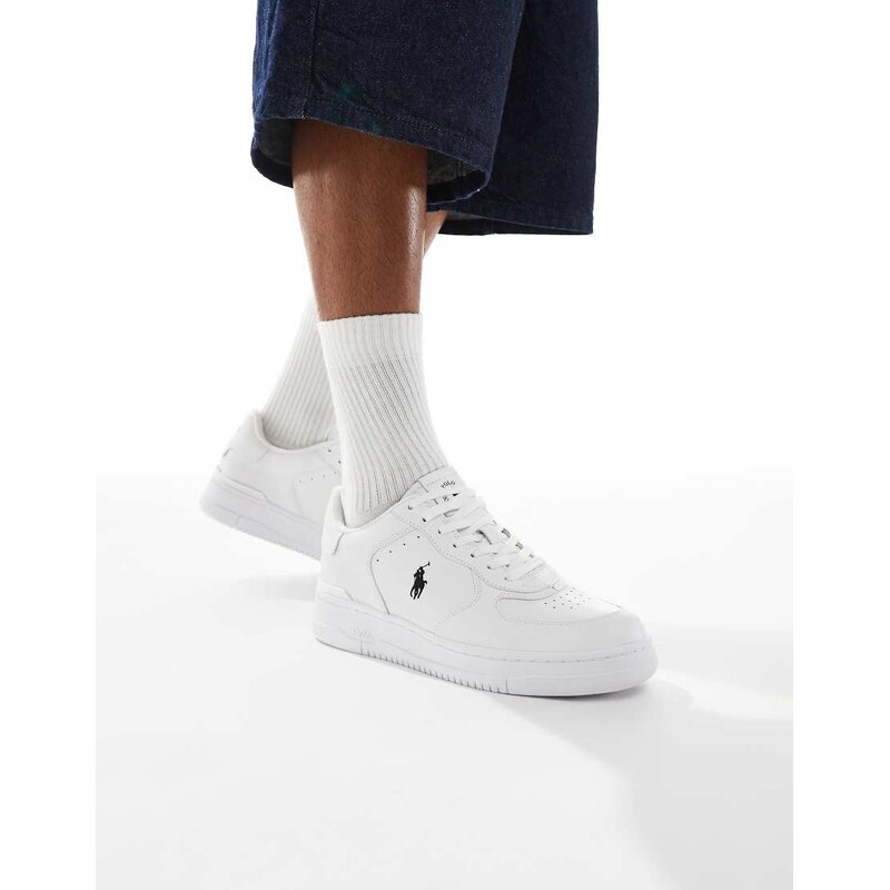 Polo Ralph Lauren masters court trainer in white with pony logo