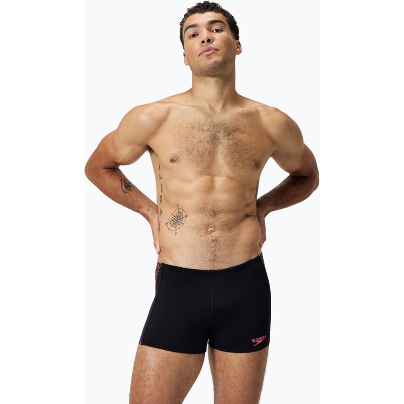 Pánské plavecké boxerky Speedo Tech Panel Aquashort black/coral