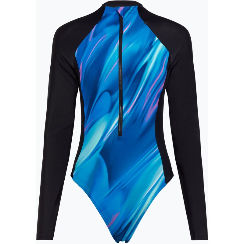 Dámské jednodílné plavky Speedo Printed LS Zip One Piece rapture