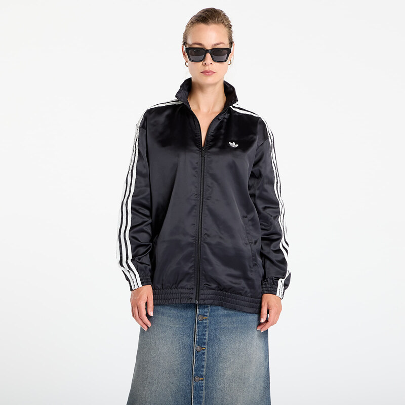 Bunda adidas Originals Satin Firebird Track Top Ruffle 3-Stripes Black 106750063
