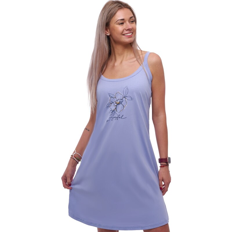Naspani Dámská košilka 1XL–4XL – světle fialová s růží se
