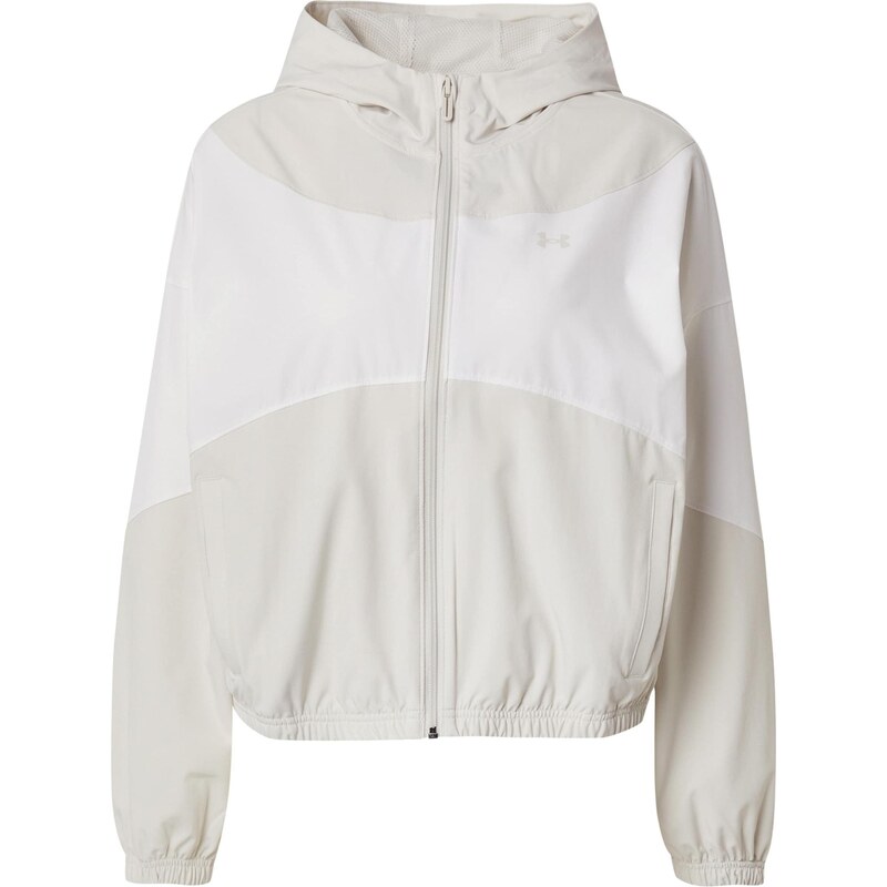 UNDER ARMOUR Sportovní bunda Rival kámen / bílá 107407641