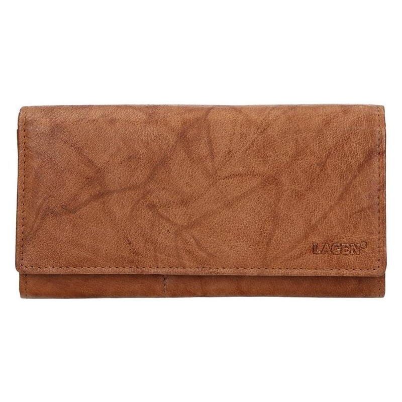 Dámská kožená peněženka Lagen V-102 Light brown 53485416