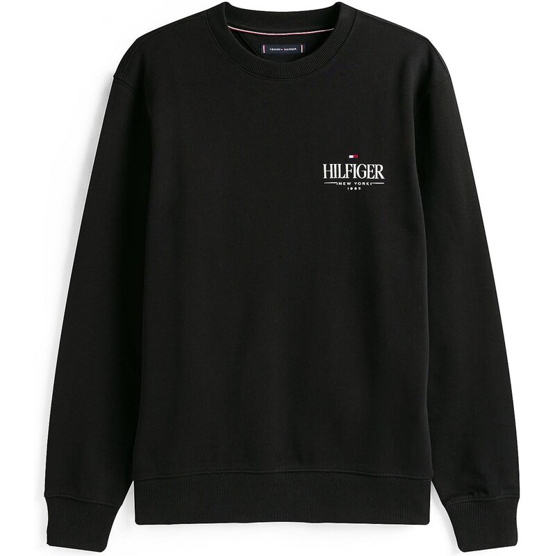 TOMMY HILFIGER Mikina černá / bílá