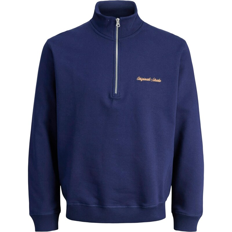 JACK & JONES Mikina JORNORREBRO námořnická modř / oranžová