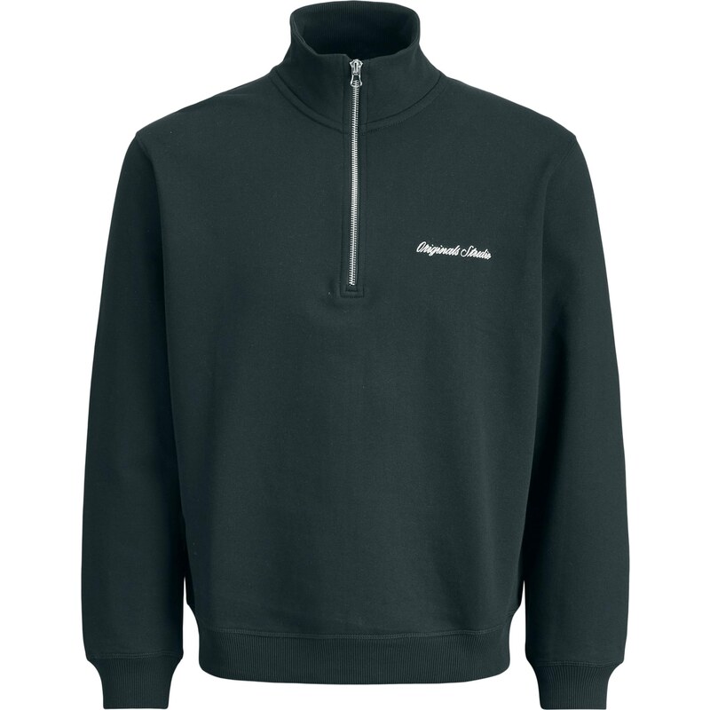 JACK & JONES Mikina JORNORREBRO jedle / bílá
