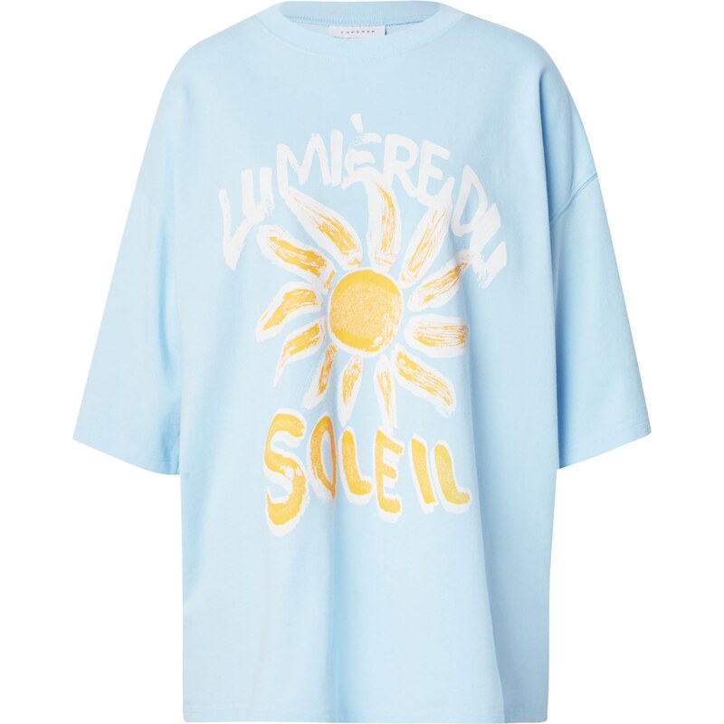 TOPSHOP Tričko Soleil světlemodrá / žlutá / bílá 109111298