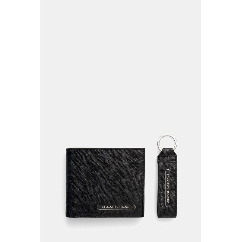 Armani Exchange Kožená peněženka + klíčenka Armani Exchange