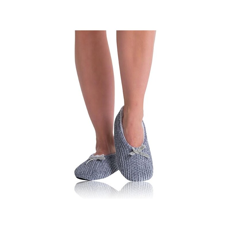 Světle šedé dámské domácí bačkory BELLINDA Home Shoes 73755485