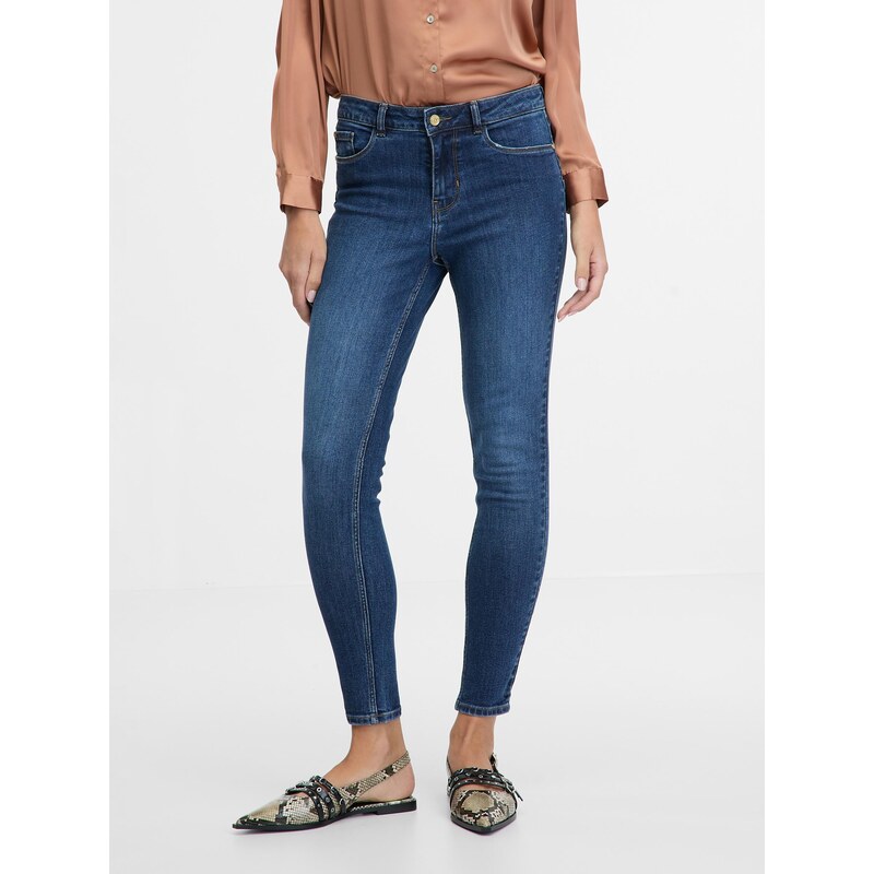 Orsay Tmavě modré dámské skinny fit džíny - Dámské