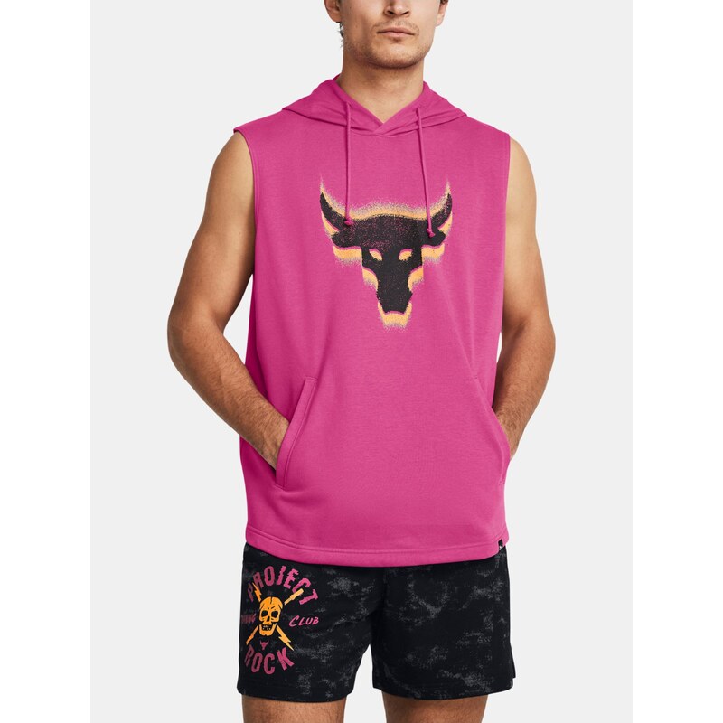 Růžová pánská mMikina bez rukávů Under Armour Project Rock