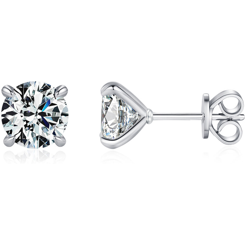 Olivie Stříbrné náušnice MOISSANITE 9733