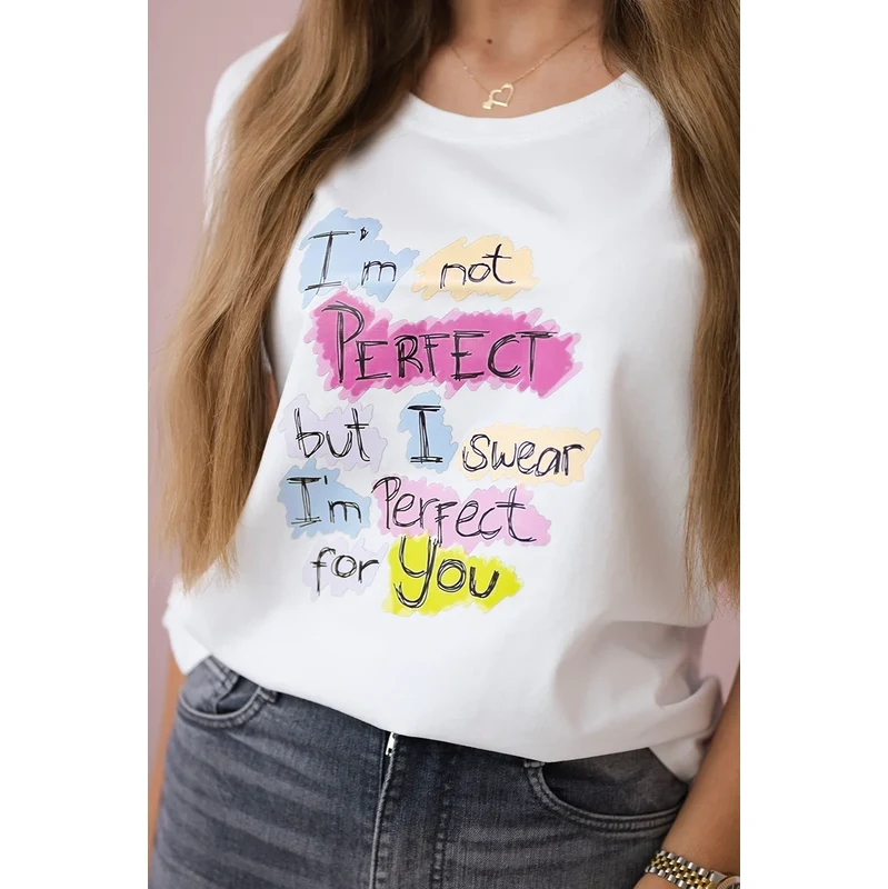 Kesi Halenka s potiskem Perfect white 107084023