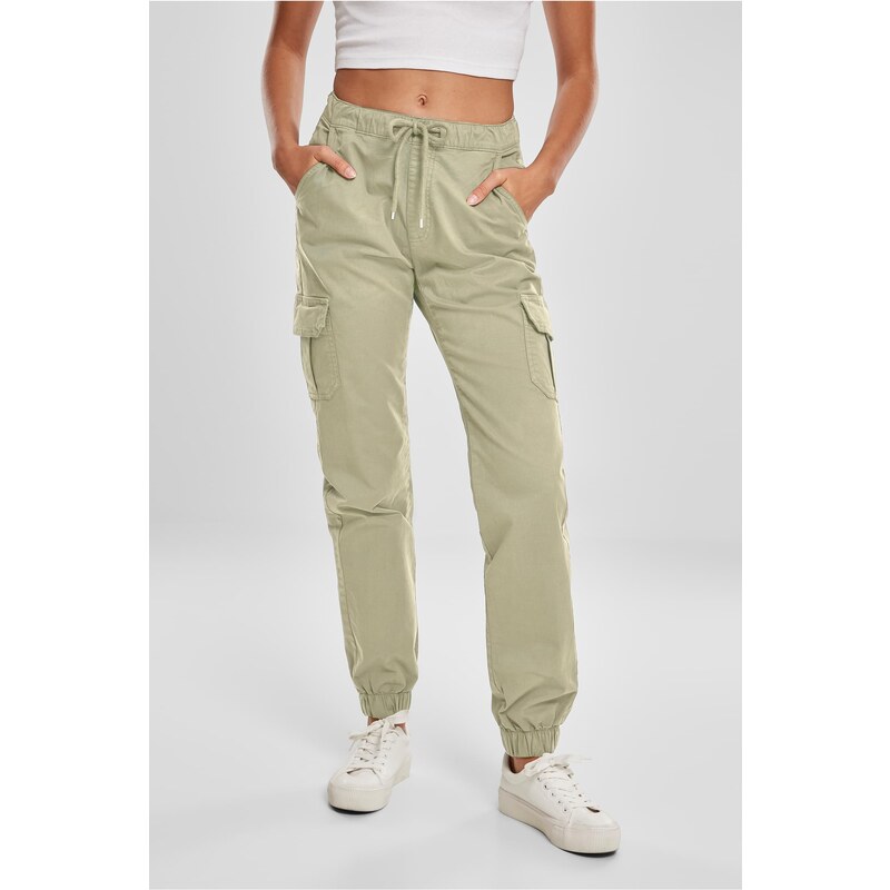 Urban Classics Dámské cargo joggingové kalhoty s vysokým pasem