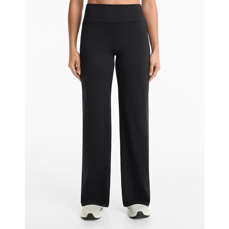 OYSHO High-rise comfortlux straight-leg trousers in black 114956185