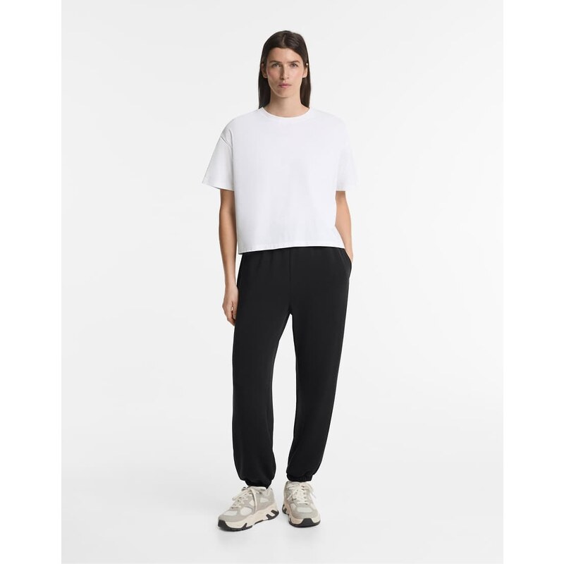 OYSHO Joggers with modal in black 107334332