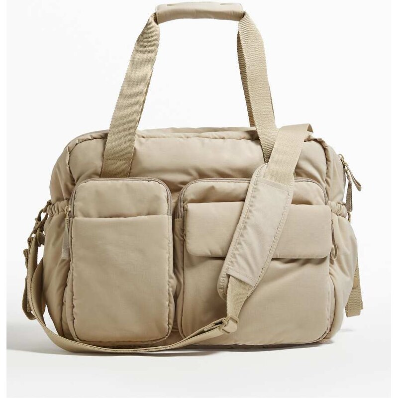 OYSHO Maxi maternity bag in sand-Brown