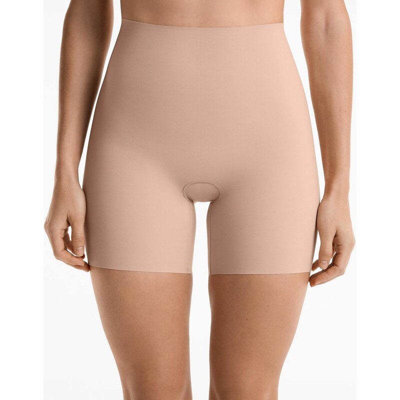 OYSHO High-waisted invisible laser-cut shapewear shorts in beige