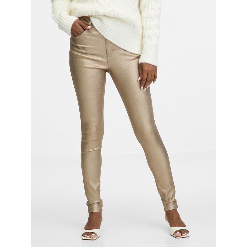 Zlaté dámské skinny fit džíny ORSAY - Dámské 107090754