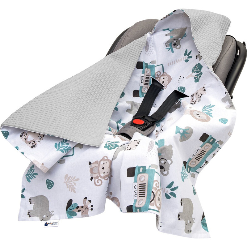 Medi Partners Baby carrier wrap – blanket with hood 85x85 cm –