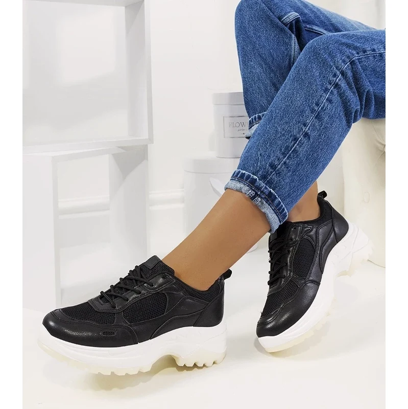 D/CEO Black trainers Depretis