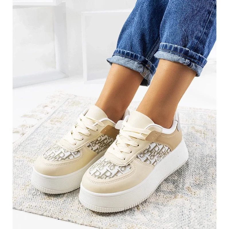 D/CEO Beige platform sneakers by Worden 106989871