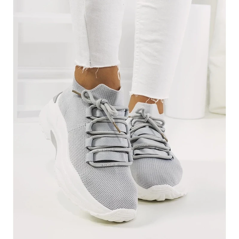 Gemre Womens Grey Barraza Sneakers