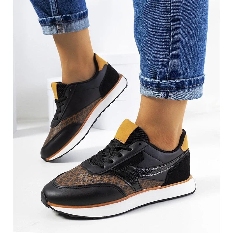 Gemre Black womens sneakers Chiara