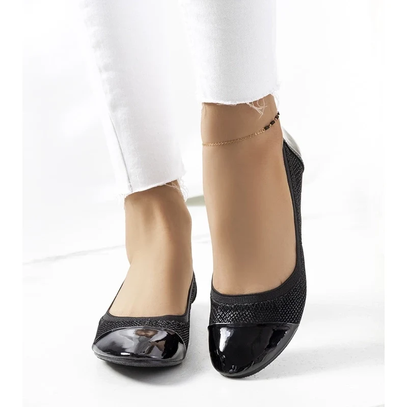 Gemre Black womens ballet flats Harila 106989978