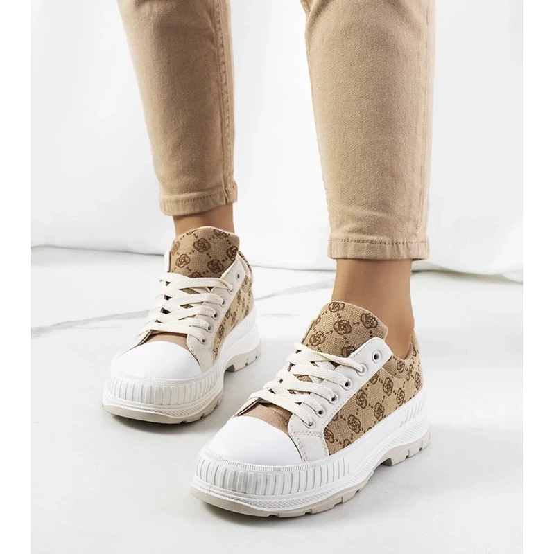 Gemre Beige platform sneakers Meliko