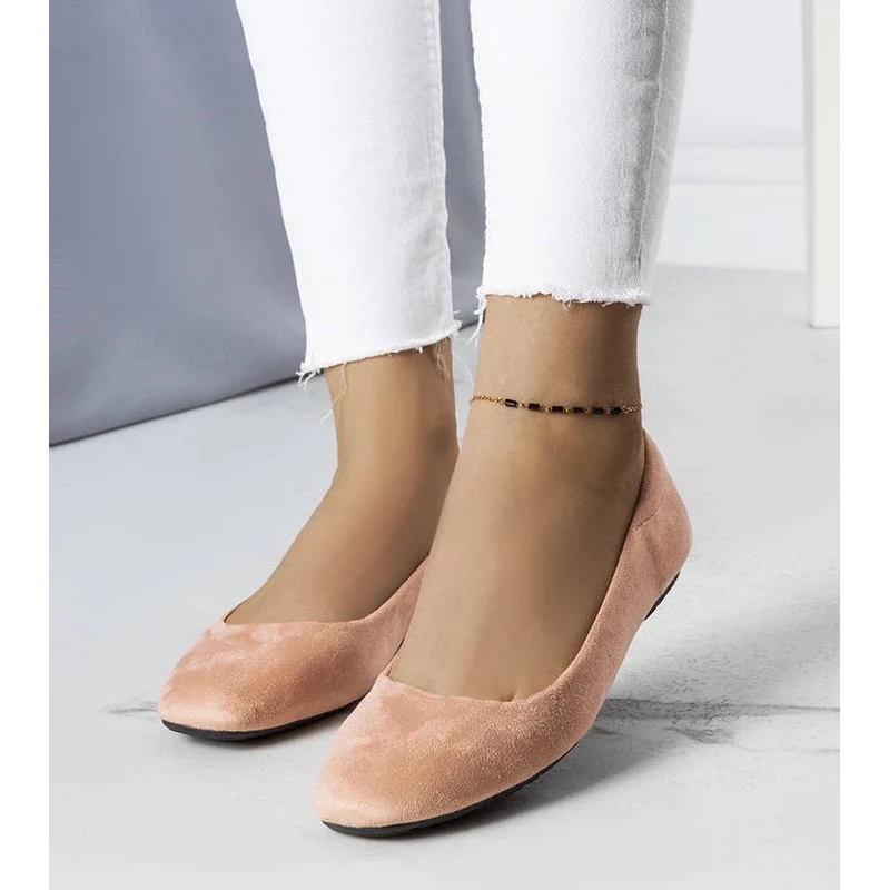 Gemre Pink eco-suede ballet flats Jules 106990028