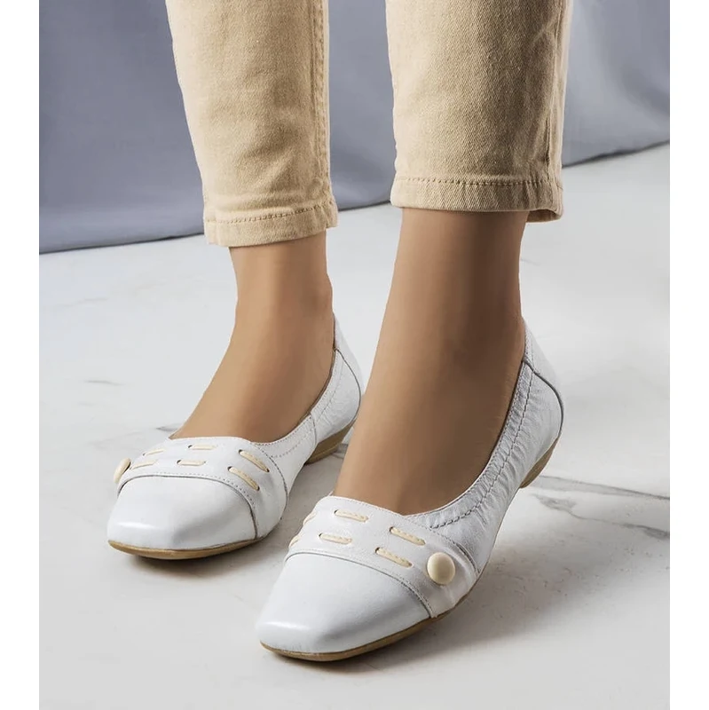 Gemre White ballet flats Lioma 106990037
