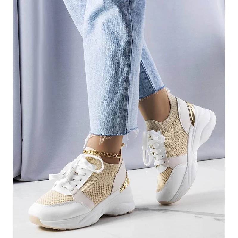 Gemre Beige wedge sneakers Ann