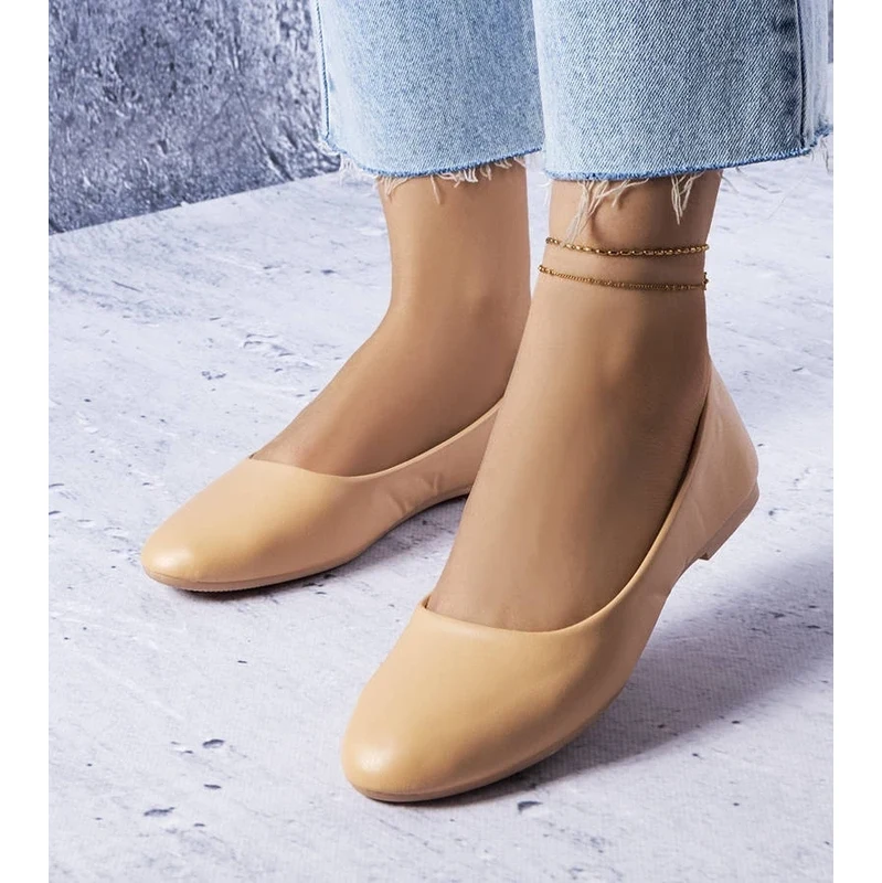 Gemre Beige ballet flats with leather insole Truchon 106990121